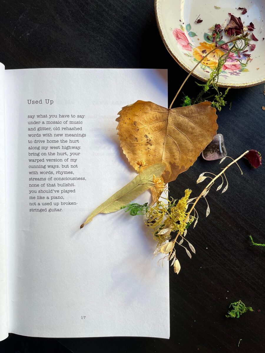 flat lay, book, nature, coffee cup, coffee, poetry, poems, cup, leaves, reading, writer, poet, flat la
